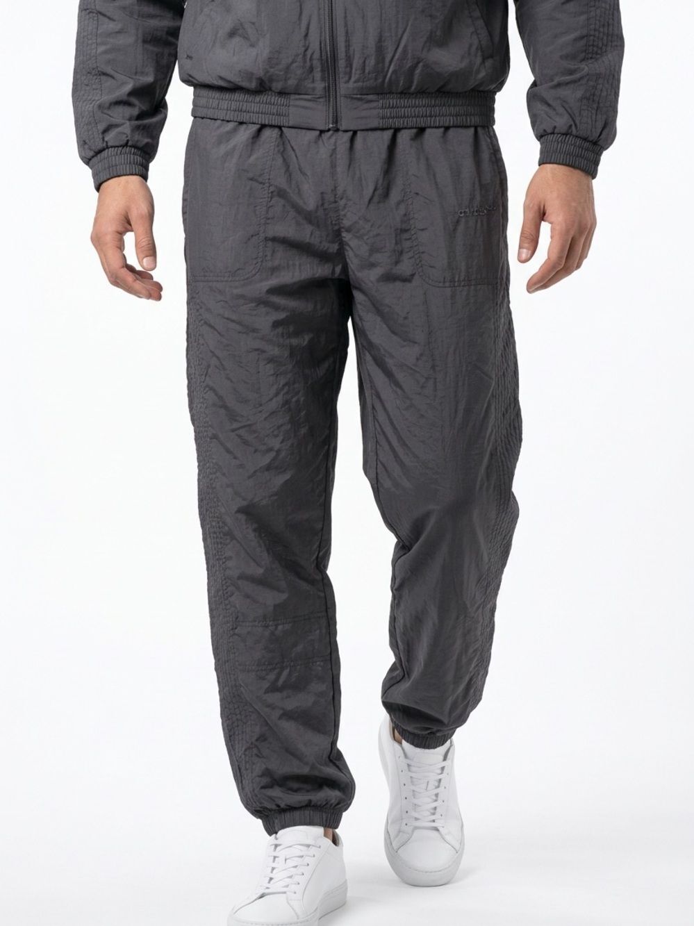 ADIDAS | Vintage Gray Windbreaker Ankle Zip Track Pants Jogger Men’s Size Large